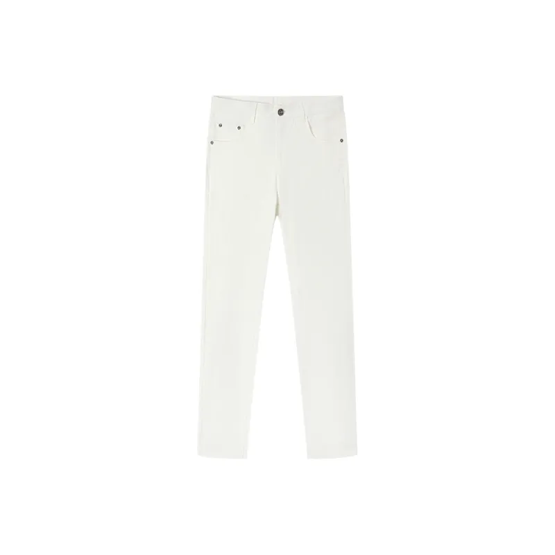 DEGAIA Jeans Men's Raw White Letter-0