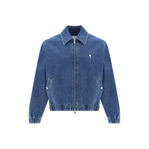 AMIPARIS Ami De Coeur plaque Denim Jacket
