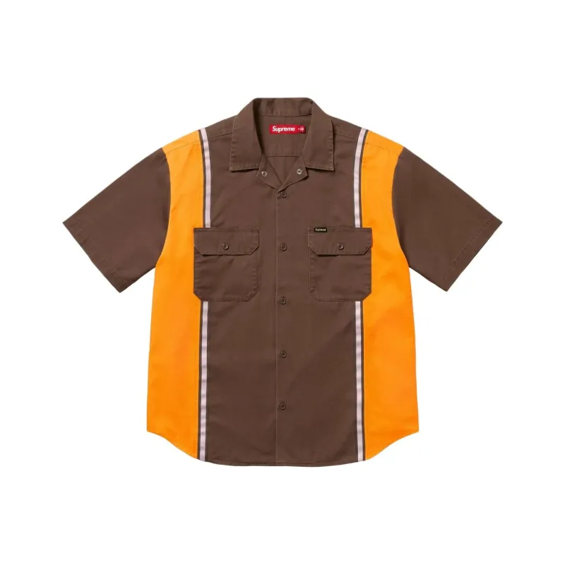 Supreme Reflective Stripe S/S Work Shirt-2