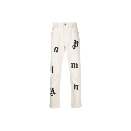 PALM ANGELS Bull Logo Patch Regular 5 Pocket Jeans