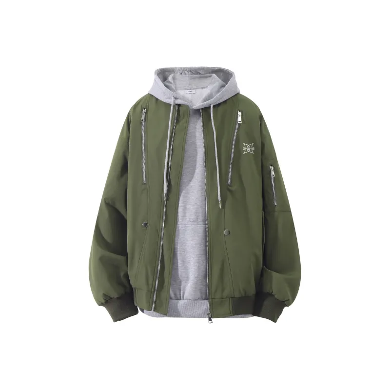 TITH Jackets Coats Unisex Burgundy-4