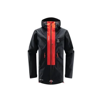 HAGLÖFS LIM ZT Trek GTX PRO Jackets Coats Men's Pure Black/Real Red