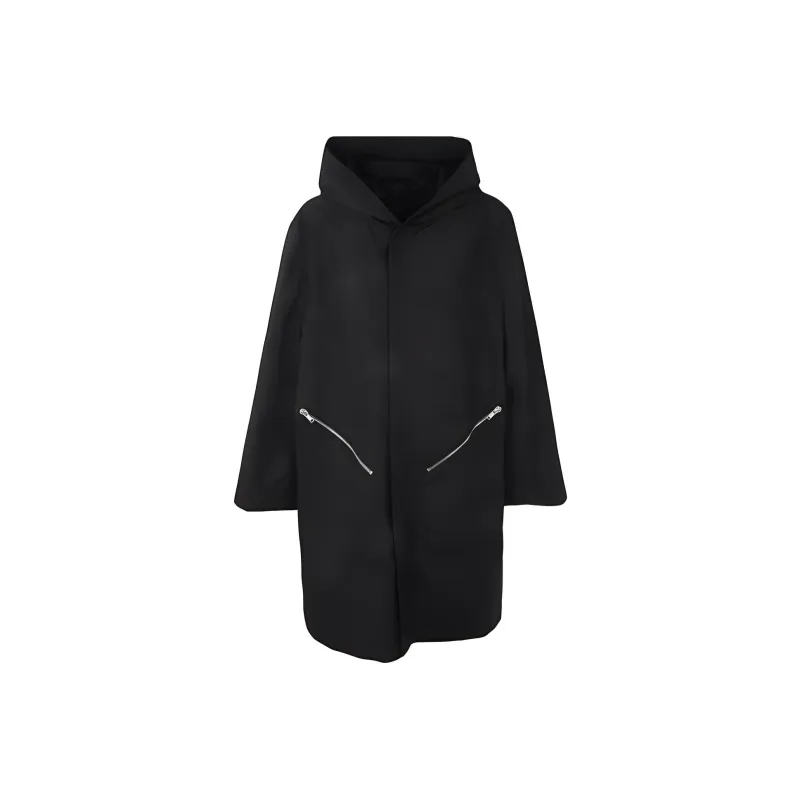 RICK OWENS Trench Coats Men Black-0