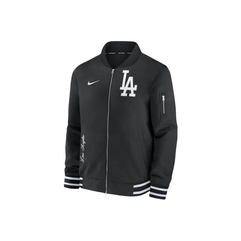 Nike Los Angeles Dodgers Authentic Collection Dugout Men's Nike Mlb Full Zip Bomber Jacket-0