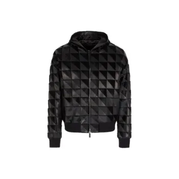 GIORGIO ARMANI FW23 Leather Jacket Men's Black