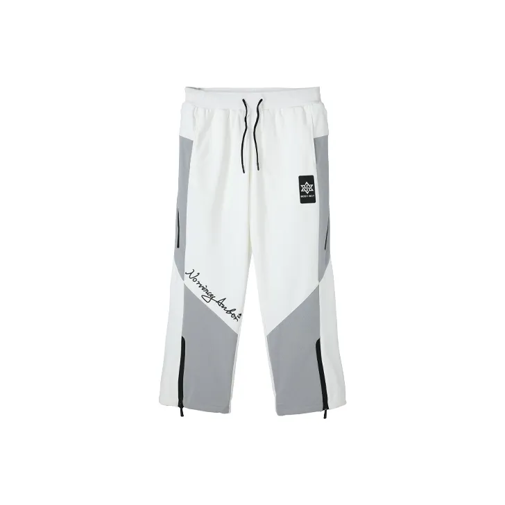NORVINCY Western Trendy Letter Print Knitted Sweatpants Unisex-5