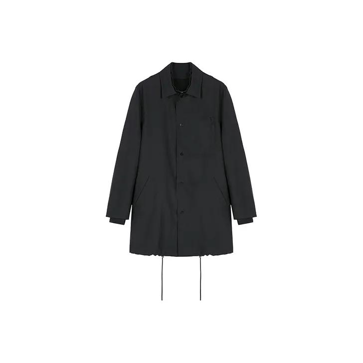 DAVID NAMAN Trench Coats Men Black-0