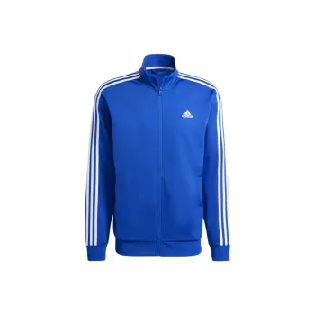 Adidas Essentials Warm-Up 3-Stripes Track Jacket Stand Collar Jackets Men's Blue