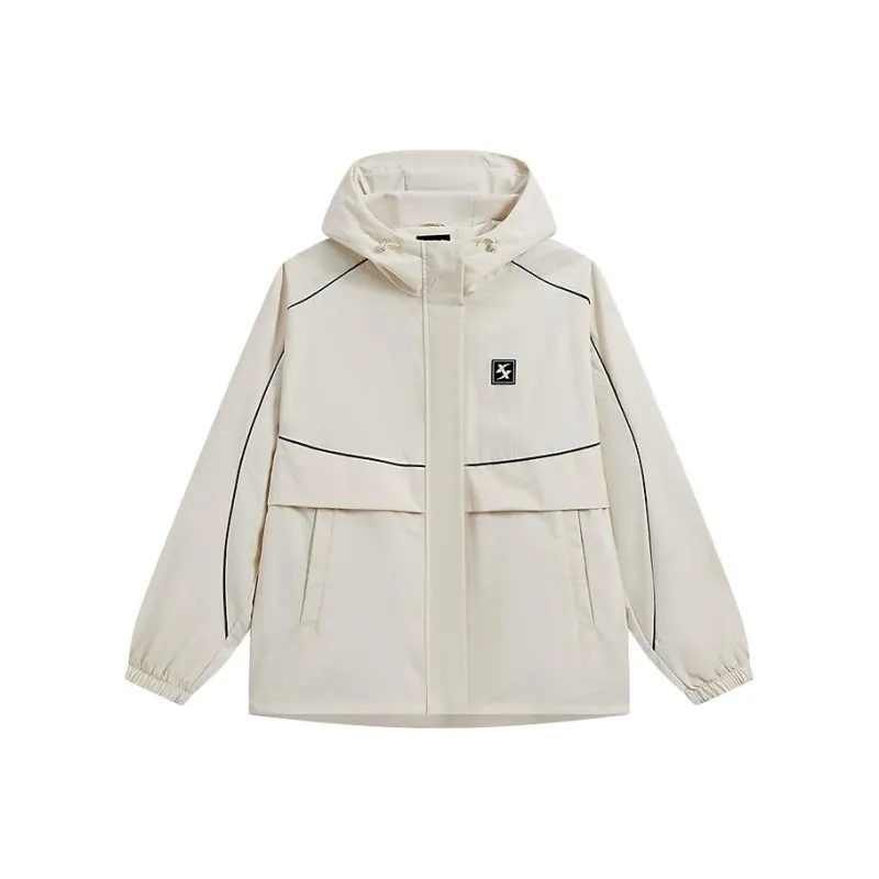 XTEP Trench Coat Unisex Cotton White-0