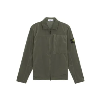 STONE ISLAND Compass Patch Zipped Overshirt