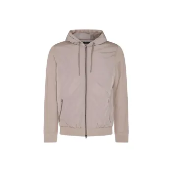 HERNO Zip Up Hooded Drawstring Jacket