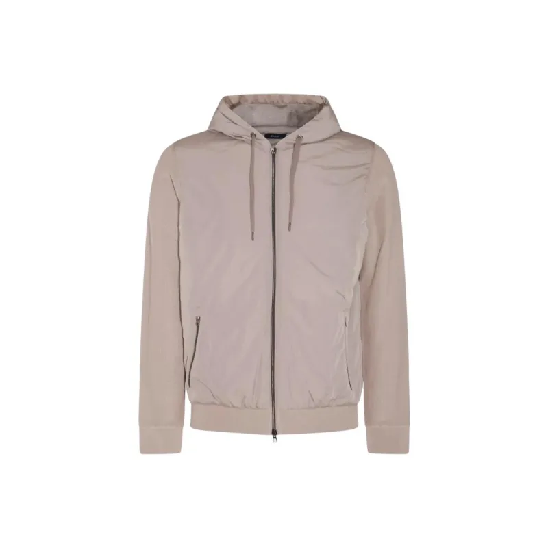 HERNO Zip Up Hooded Drawstring Jacket-0