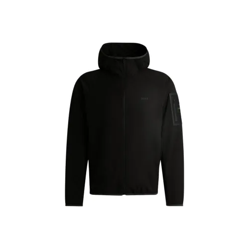 HUGO BOSS Logo Patch Hooded Jacket