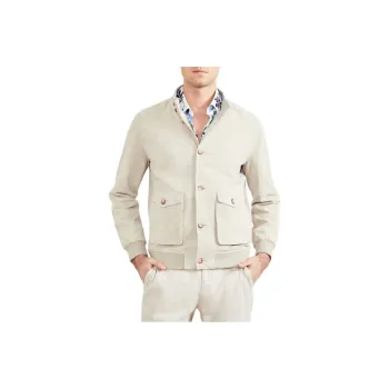 GUESS Suede Leather Flight Jacket Jackets Coats Men's Beige
