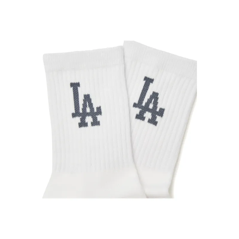 MLB Los Angeles Dodgers Mid Calf Socks Unisex 1 Pack White-3