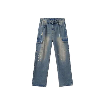 PILOTDRAGON Straight Fit Loose Fit Casual Jeans Unisex