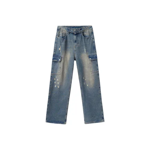 PILOTDRAGON Straight Fit Loose Fit Casual Jeans Unisex