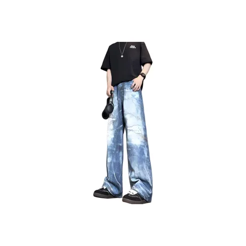 colour-block track pants Blau Dark Blue