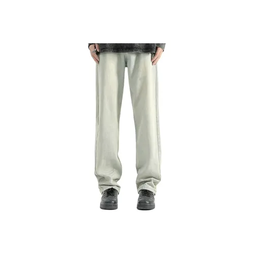Aolx Jeans Unisex Yellow Mud