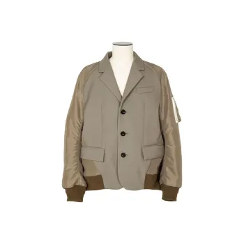 Sacai Single Breasted Panelled Blazer