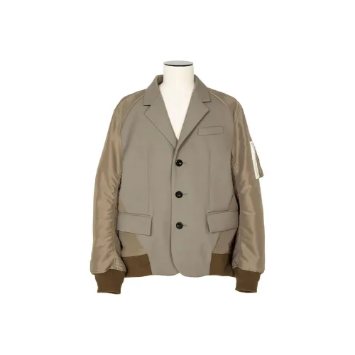 Sacai Single Breasted Panelled Blazer