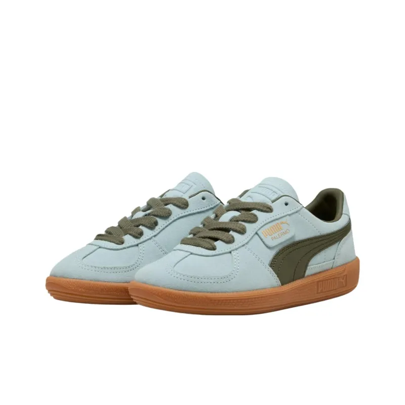 PUMA Palermo Anti Slip Wear Resistant Low Top Skateboard Shoes Women's Blue Green-2