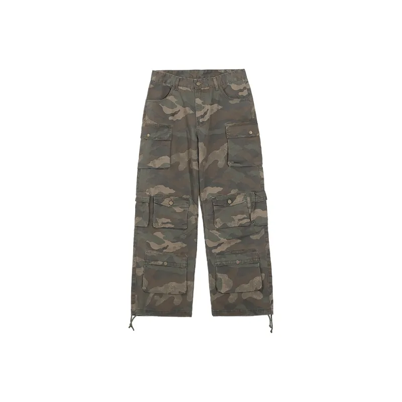 UNTILWERICH Cargo Pants Unisex Camouflage Pants-0