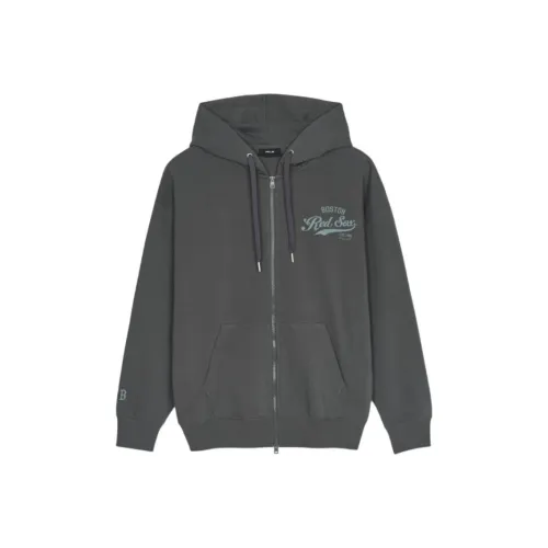MLB Boston Red Sox Varsity Jackets Coats Unisex Dark Gray