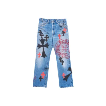 Chrome Hearts Vintage Levi's Stencil Cross Patch Denim