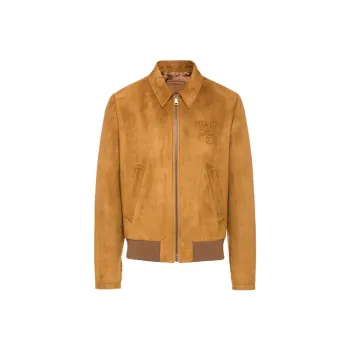 PRADA Leather Jackets Men Brown