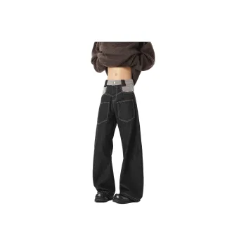 WARNING LIGHT Jeans Unisex Black