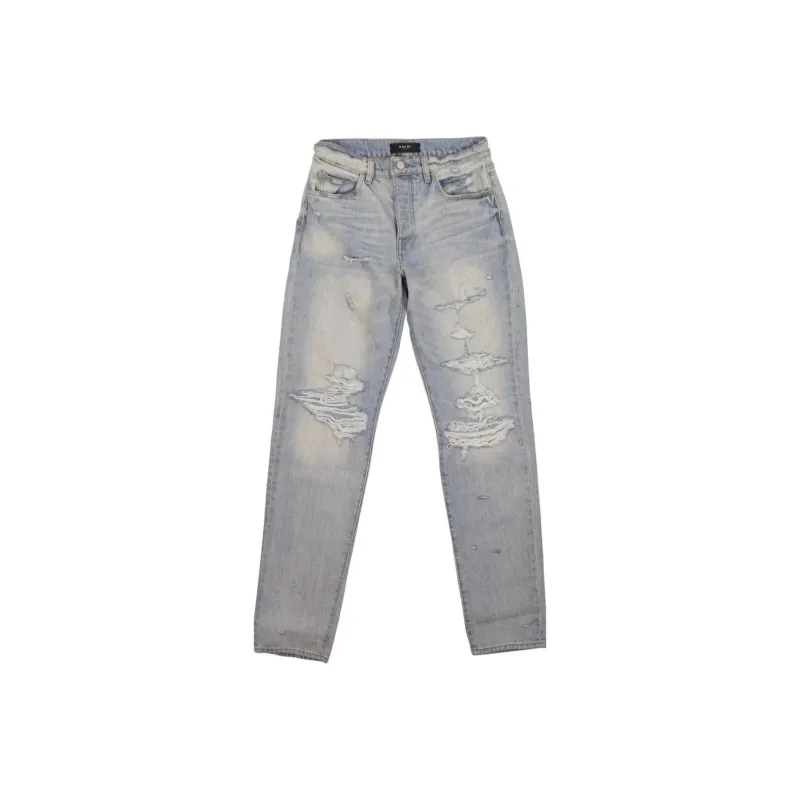 AMIRI Destroyed Slouch Skinny Jeans-0