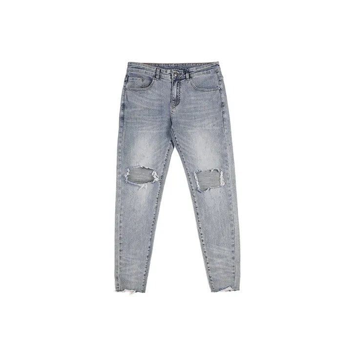 BLUESFLY Slim Fit Pants Jeans Men's Light Blue-0