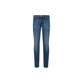 EMPORIO ARMANI Mid Rise Contrast Stitched Jeans