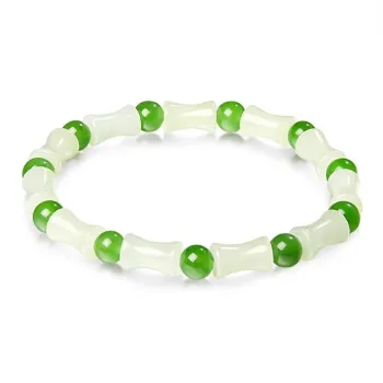 Asia Star Bracelets Pale Greenish White Jade Women's
