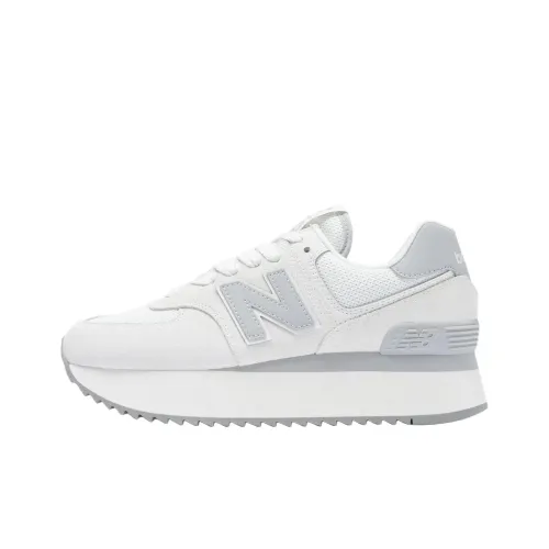 New Balance NB 574 Anti Slip Wear Resistant Low Top Running Shoes Women's White