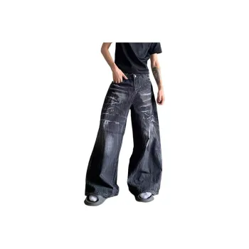 MGXEK Jeans Unisex Black
