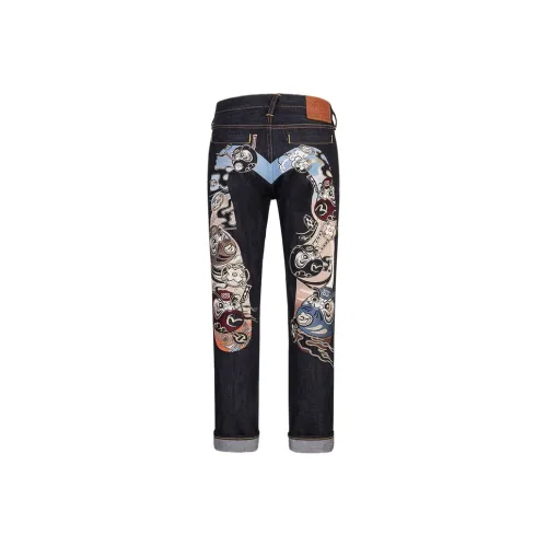 EVISU Jeans Men Denim Blue