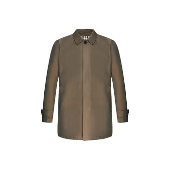 AQUASCUTUM Trench Coats Men Coffee Apricot