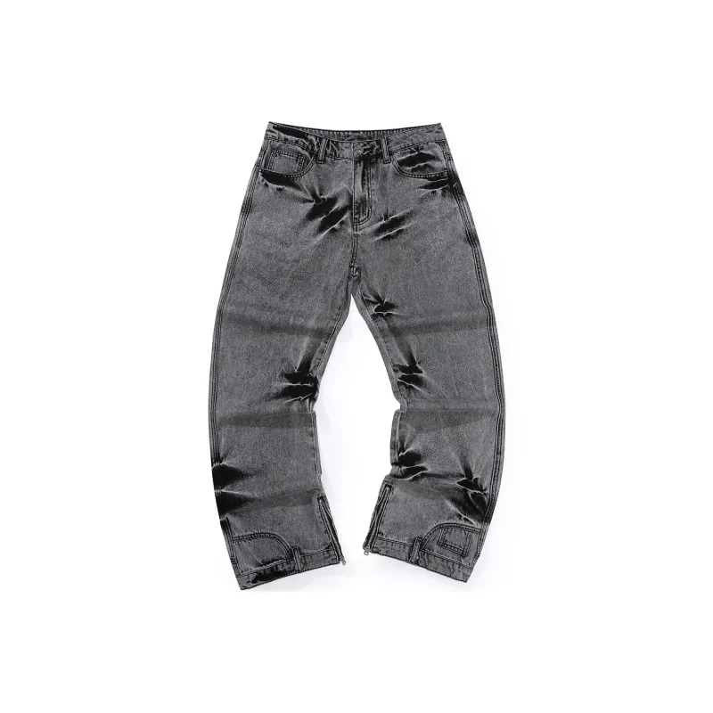 GENANX Jeans Unisex Black Gray Color-0