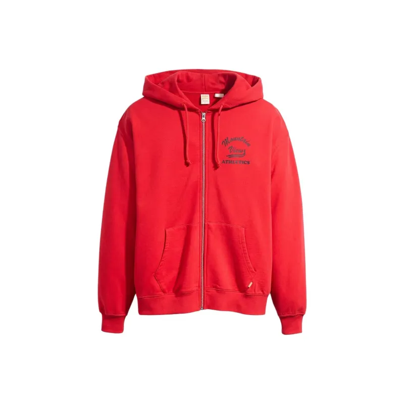 Levi’s Full Zip Hoodie Jackets Coats Men's Red-0