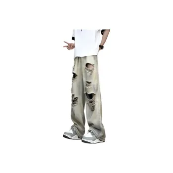 UPXIW Jeans Unisex Yellow Mud