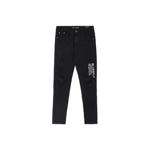BLUESFLY Slim Fit Pants Jeans Men's Black