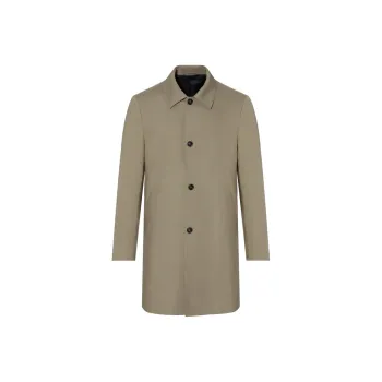 ANDREW MACKENZIE Trench Coat Men's Gray