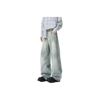 RICE NINE TEN Jeans Unisex Light Blue Extended Length