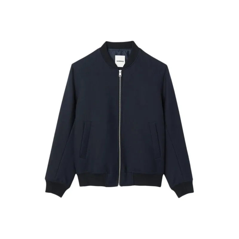 Sandro Long-sleeve Twill Bomber Jacket-0