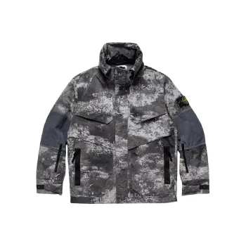 STONE ISLAND Camouflage Printed Logo Patch Jacket