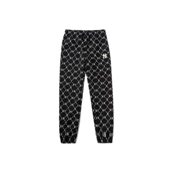 MLB Old Flower Knitted Sweatpants Unisex Black