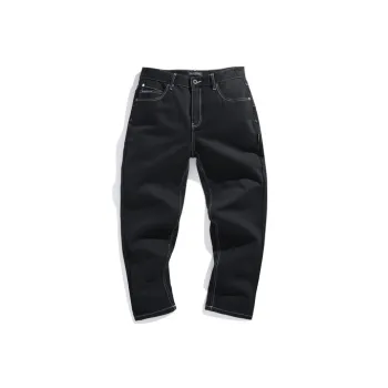 PEACEBIRD MEN Jeans Men Black 1 Fitted Cone
