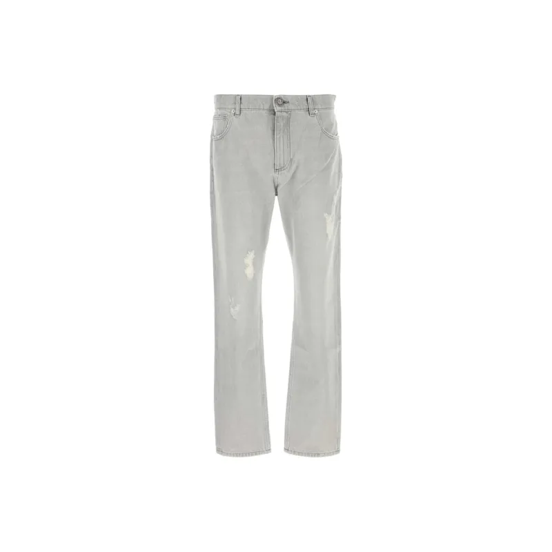 BALMAIN Straight Leg Denim Pants-0